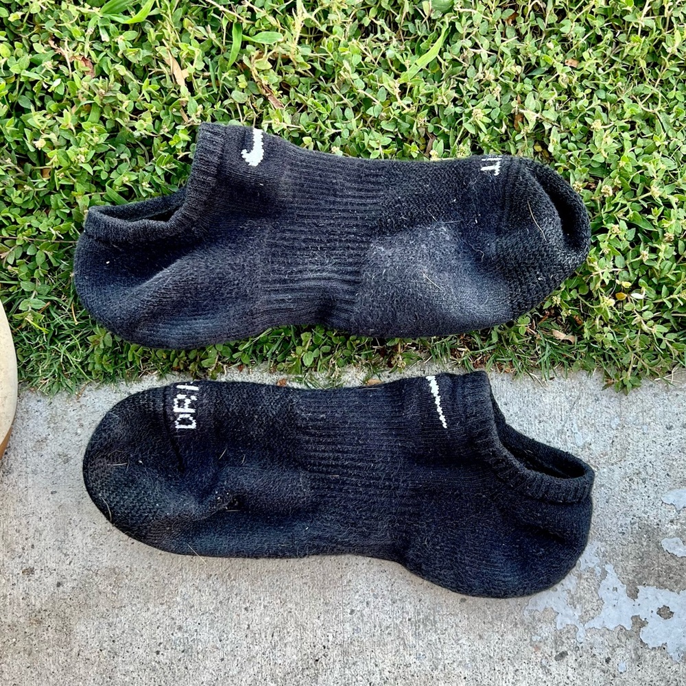 Mens Nike Black Dri Fit Used Gym Socks